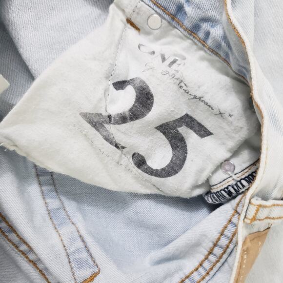 One Teaspoon Awesome Baggies Distressed Low Rise Baggy Jeans W25 Denim - Picture 12 of 15